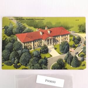 Cedar Crest College Allentown Pennsylvania 1940s Linen Postcard PA PC